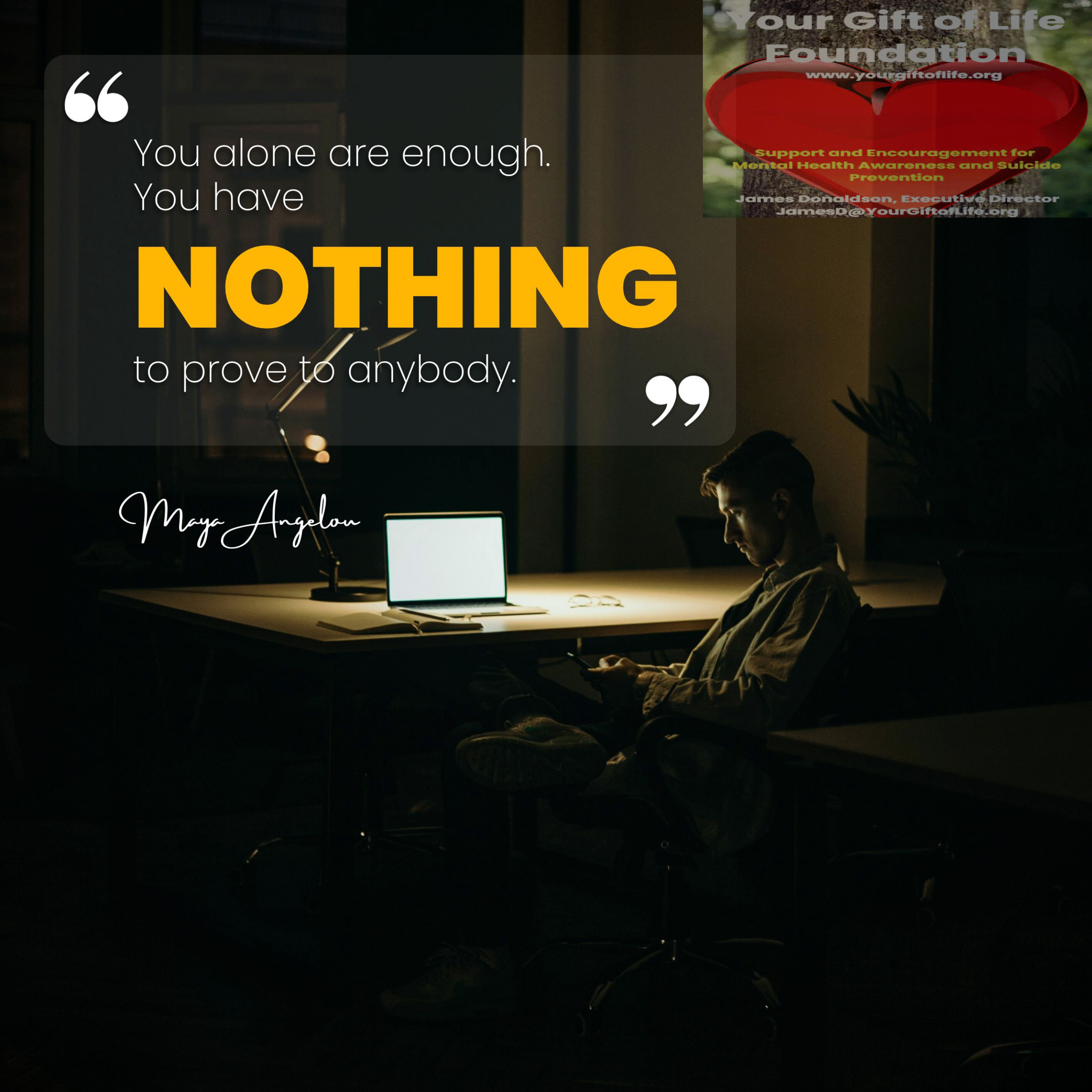 UCanMakeItIfYouTry - You Alone Are Enough. You Have Nothing to Prove to Anybody.